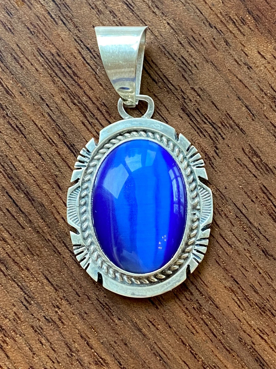 Sterling Silver Navajo Jon McCray Signed Pendant with Beautiful
