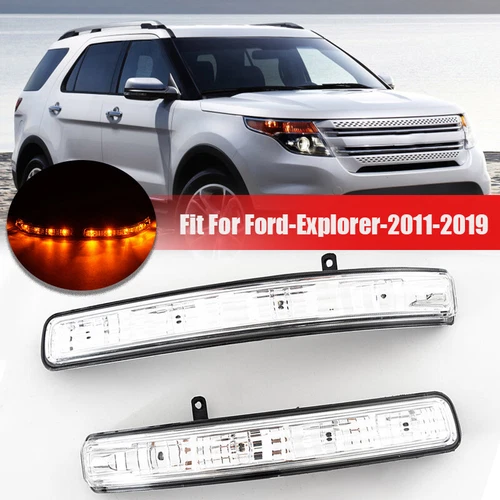 2Pcs For 2011~19 Explorer Left & Right Side Mirror Turn Signal Light LED Lamp
