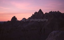 BADLANDS SUNSET 35mm FOUND SLIDE Photo SOUTH DAKOTA Transparency 1970´S 31 T 8 J
