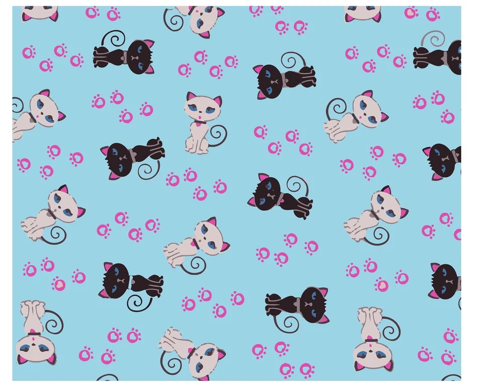 GOOPTICIANS Premium Microfibre Lens Cleaning Cloths Cute Cats Blue Glasses Cleaner