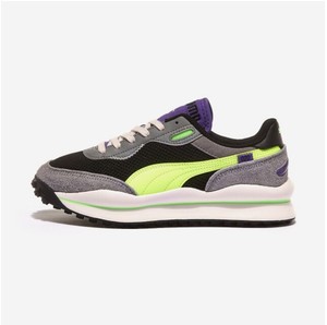 puma style rider play on dark denim luminous purple