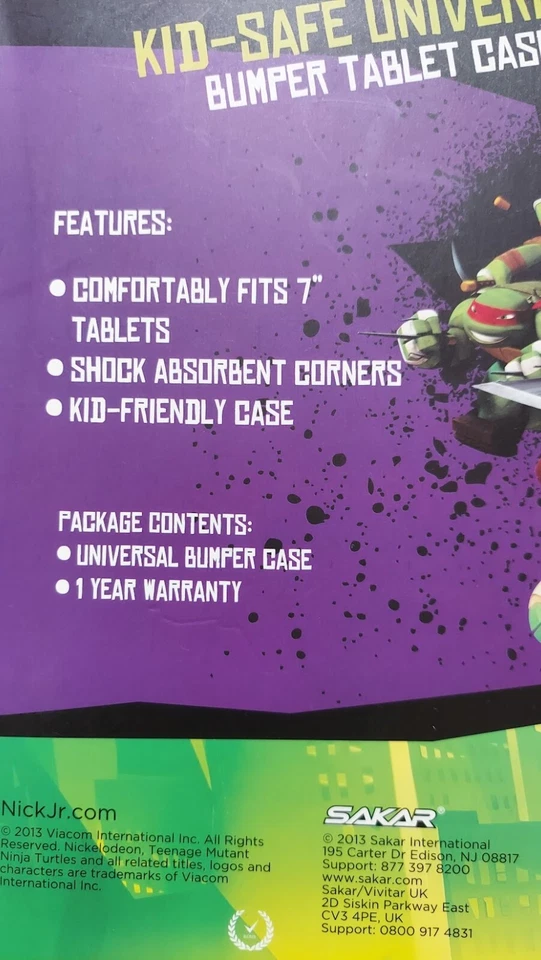 Nickelodeon Teenage Mutant Ninja Turtle Kid Safe Universal Tablet Case 7 in" - Image 4 of 4