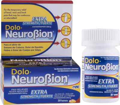 Dolo Neurobion 30 Tablets - Pain Reliever, Fever Reducer, Extra Strength, Fuerte
