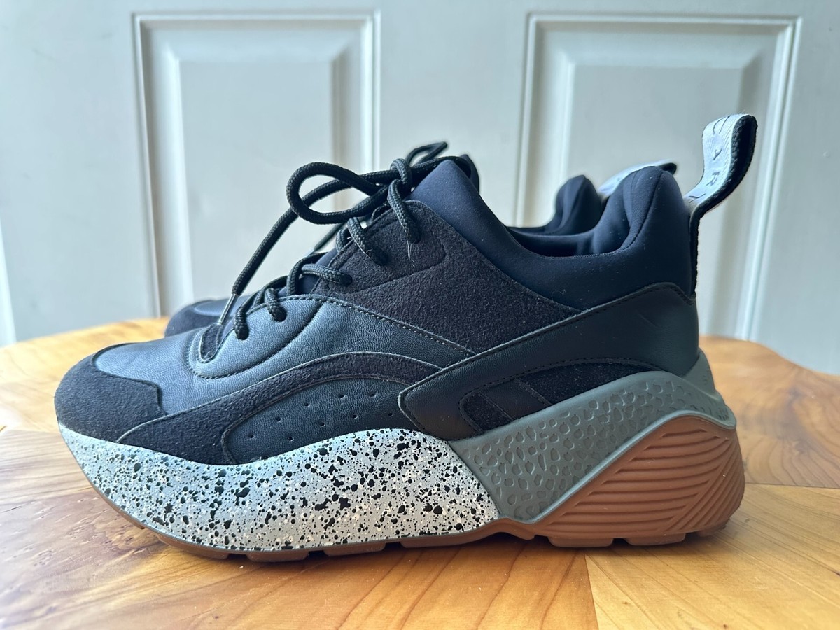 靴 STELLA McCARTNEY ECLYPSE Sneaker 37 Stella McCartney Black Faux Leather and Faux Suede Eclypse