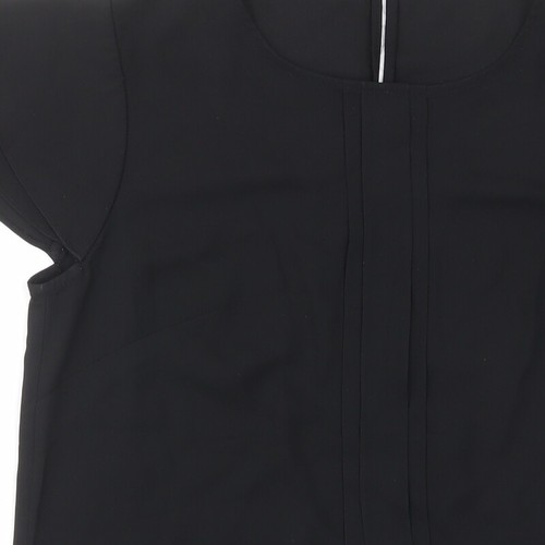 South Womens Black Polyester Blend T-Shirt Size 10 - Pleated - Picture 5 of 10