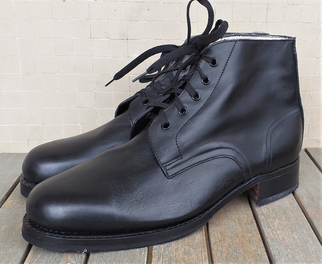 Italian Royal Army WW2 M1928 black leather ankle boots Italian Royal Army WW2 M1928 black leather ankle boots