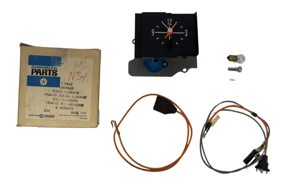1968-1970 Plymouth Dodge B-Body Clock Package W/O Rallye 2889620 NOS - Image 2 of 4