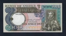 PORTUGAL ANGOLA 1000 ESCUDOS 1973 P-108 UNC  