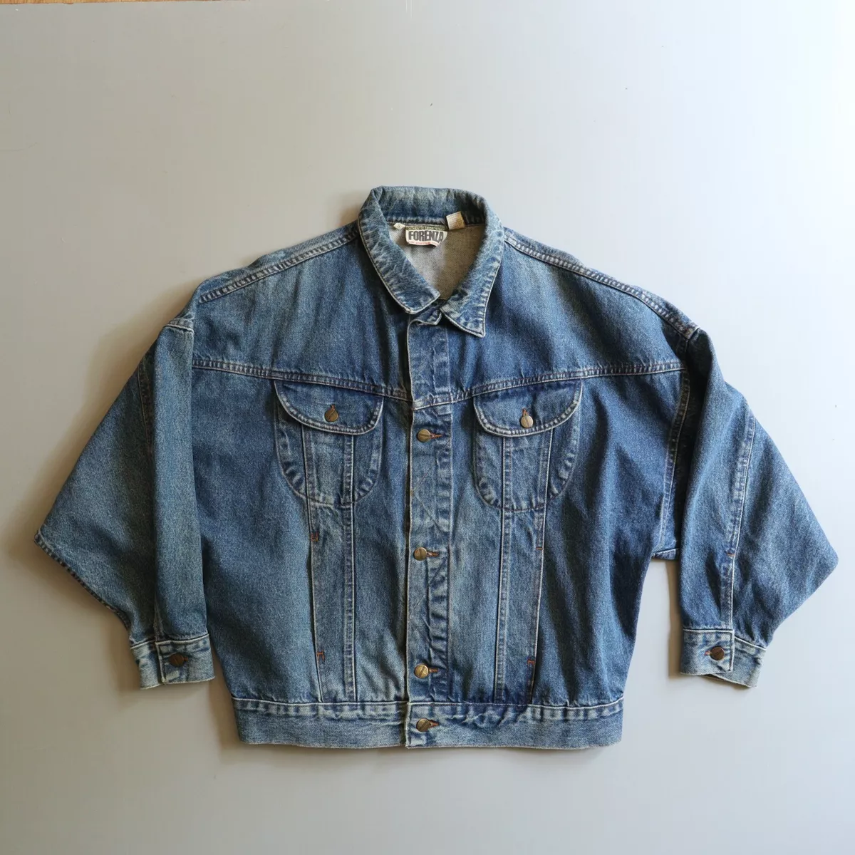 Vintage 80s 90s Denim Jean Jacket Oversized Loose Fit Small | eBay