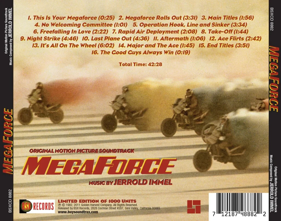Megaforce (1982) Complete Score CD/Remastered!!/signed by Composer Jerrold Immel - Bild 2 von 2