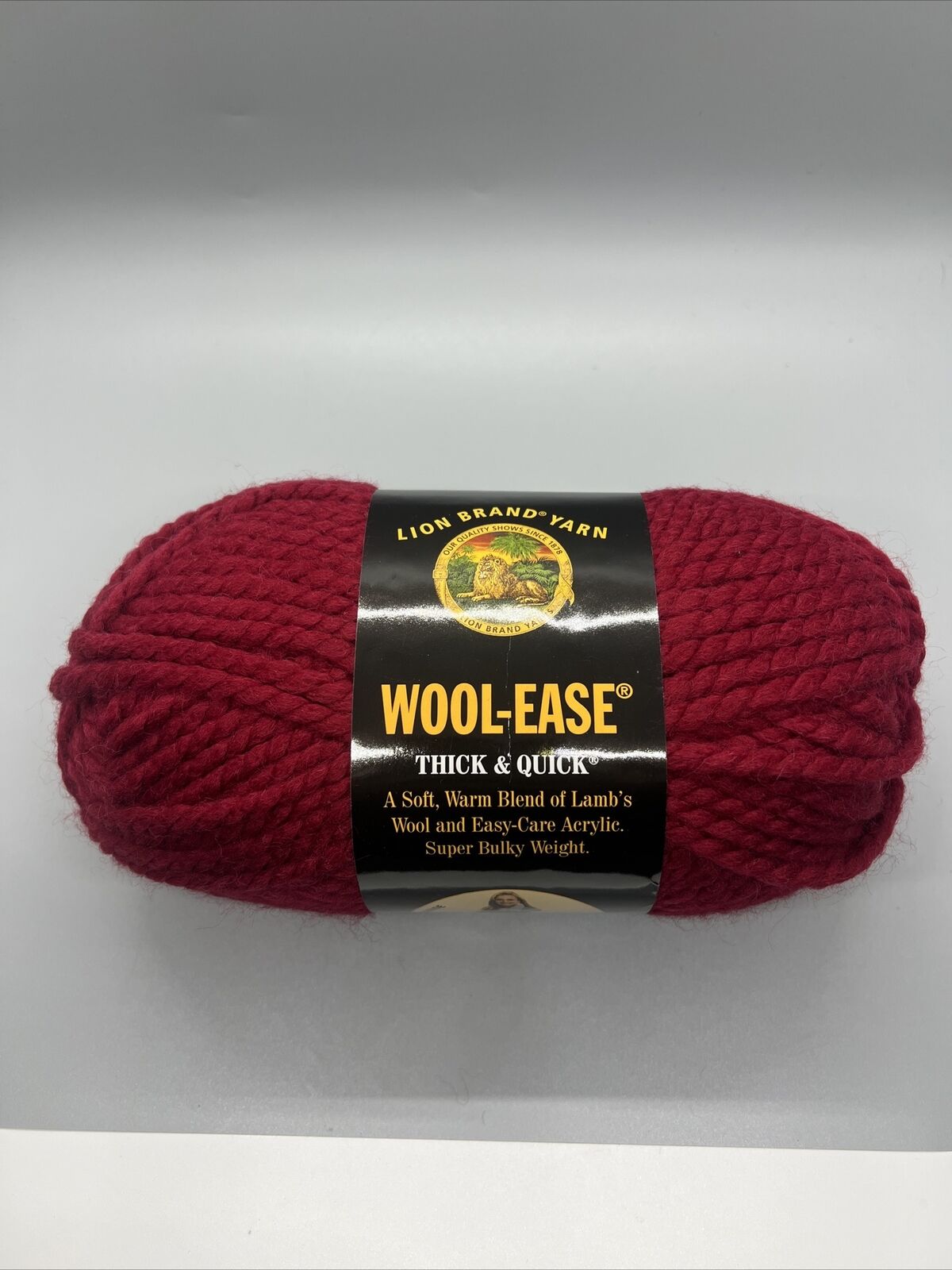 Lion BRAND Wool-ease Thick & Quick Yarn 138 Cranberry for sale