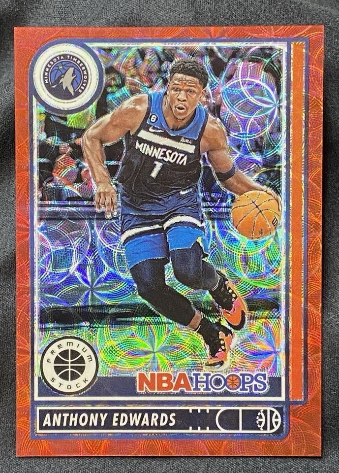 2022-23 Chronicles Hoops #587 ANTHONY EDWARDS 48/48 Asia Red Scope PRIZM BOOKEND - Image 2 of 4