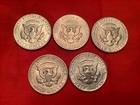 Lot of 5,  3- 1972 Kennedy half dollars and 2-1973 Kennedy half dollars. — photo 2