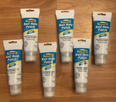 6x Homax Nail Hole Patch, Fills Holes And Cracks No Tools Needed, White ...