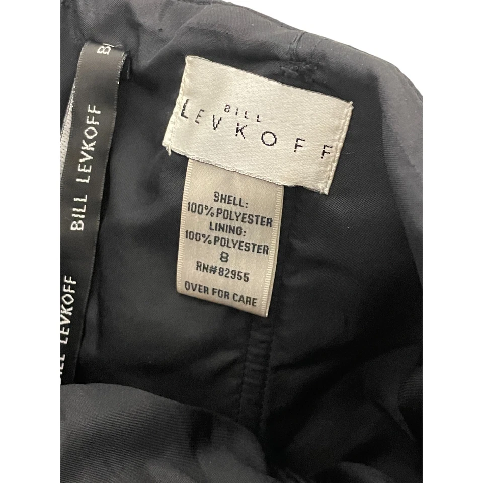 Bill Levkoff Mini Dress Womens Size 8 Black Strapless Embellished Cocktail Party - Image 4 of 4