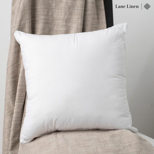 LANE LINEN 18 X 18 Throw Pillow Insert - Pack of 2 White, down Alternative Pillo - Picture 8 of 12