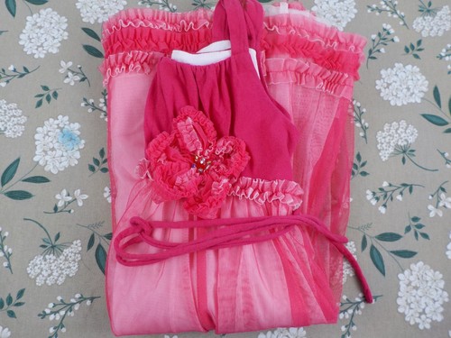 Isobella & Chloe Fuchsia Pink Sheer Layered Dress Size 8 (1403-PC Game Box) - Picture 19 of 19
