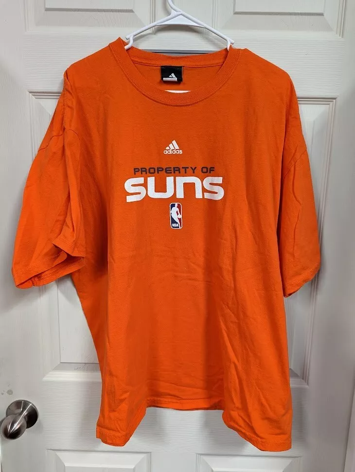 Vintage NBA Phoenix Suns Adidas Basketball Orange Tee T Shirt Size XL Authentic