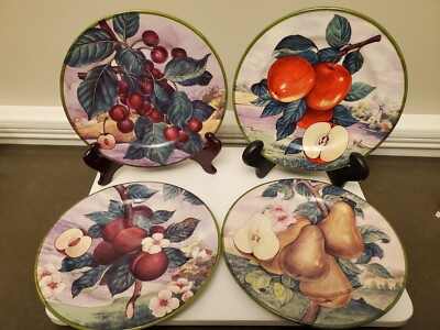 Villa D'Este Four Salad Dessert Fruit Plates Italy