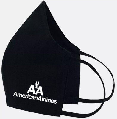 American Airlines - Face Mask Cover Fashion 2 Layers + Pocket Custom Made in US