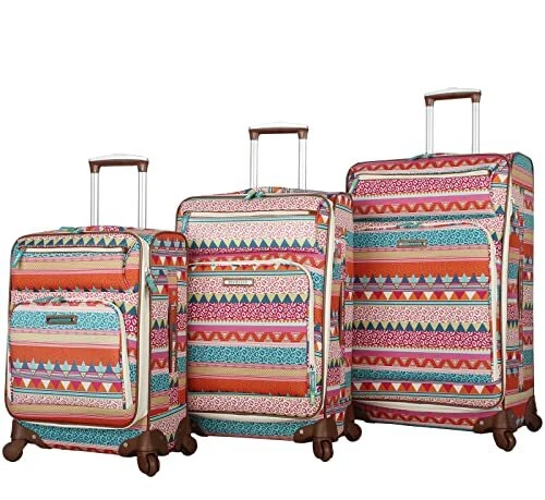 Juego de equipaje de 3 piezas Lily Bloom Designer Pattern Collection maleta ligera Foto 3 de 4