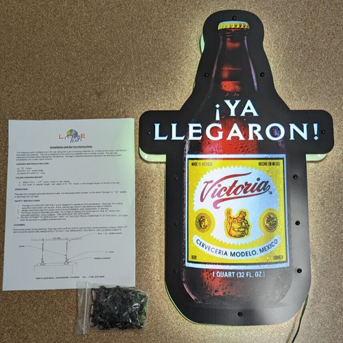 NUOVO Victoria Beer Birra Bottiglia Birra Colore Insegna Illuminata LED - Vedi Video - Foto 4 di 10
