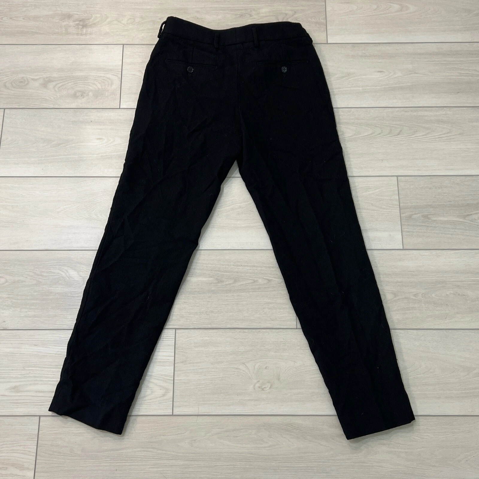 SAINT LAURENT (YSL) Pantalone chino Saint Laurent Paris nero lana vita media gamba slim tasche misura 28”x27
