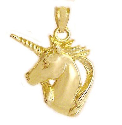 New 14k Gold Unicorn Pendant | eBay