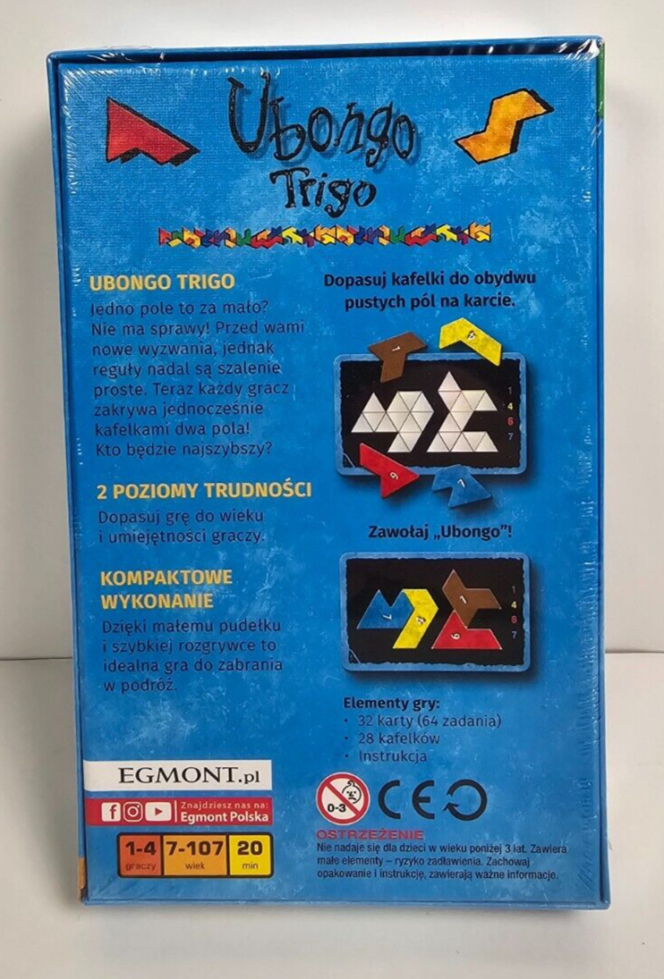 Ubongo Trigo - Travel - Board Game - New