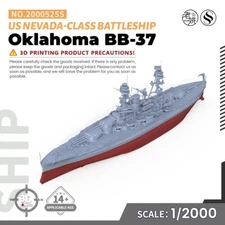 SSMODEL SS2000525S 1/2000 US Oklahoma Nevada-class Battleship BB-37 Full Hull