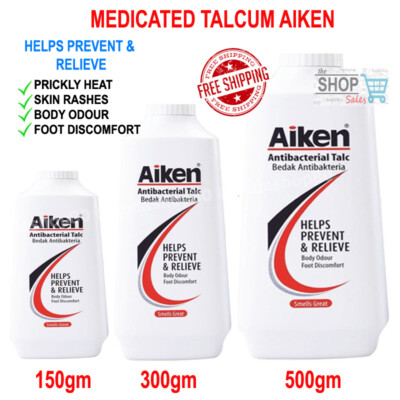 Talcum Powder Antibacterial Talc Medicated Aiken Keep Skin Feeling Cool  Body