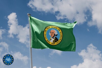 Washington State Flagge – Doppelseitig, Für Außenbereich, 3-lagiges Polyester, Mit 2 Metallösen
