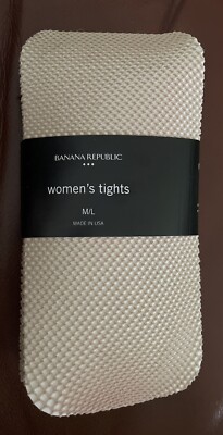 NEW!!! BANANA REPUBLIC Fishnet Tights Camel Beige Sheer M/L MEDIUM/LARGE NWT