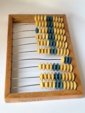 Retro abacus Vintage wooden calculator Office decor Back to school USSR