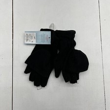 Cat  Jack Black Fingerless Flip Top Mittens Winter Gloves Boys Size 4-7 NEW