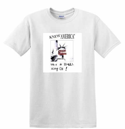 KNEW AMERICA T-SHIRTS logo of Rock Band Knew America`s 1st LP / CD, POLITICAL - Bild 3 von 11