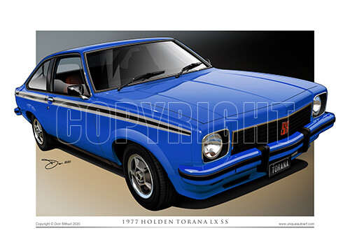 Holden Torana LX SS Car Drawing - Holden Prints ( 30 Colours ) - Picture 8 of 34