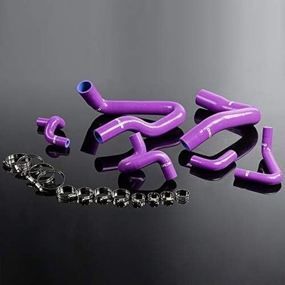 Silicone Radiator Hose Pipe Kit Black Fits For 86 - 93 Mustang GT LX Cobra 5.0