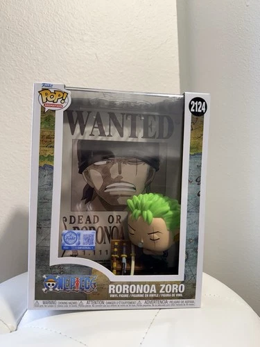 Funko Pop! Roronoa Zoro Wanted Poster #2124 One Piece Exclusive Vinyl