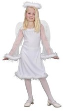 Heavenly Angel Costume   White Dress with Wings  Halo