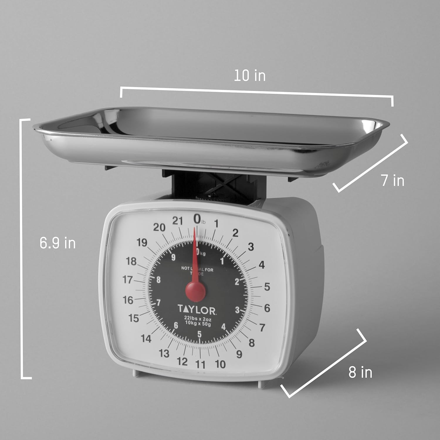 Analog Kitchen Scale Mechanical Food Scale, 22 Lb Capacity, Multicolor image 3