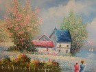 Oryginal Romantic Impressionism Landscape Oil on Canvas signed L. Ashley — photo 4