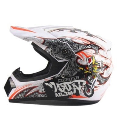 Crosshelm Helm Kinderhelm Motorradhelm Motocross Mejia weiß Motorrad Quad