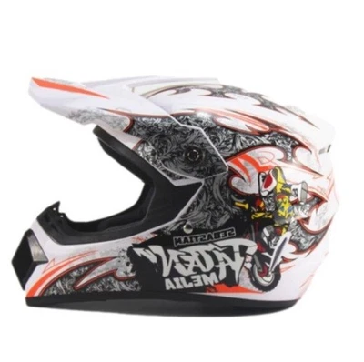 Crosshelm Helm Kinderhelm Motorradhelm Motocross Mejia weiß Motorrad Quad - Bild 1 von 4