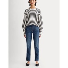 EVERLANE Women's Original Cheeky Jeans Straight Leg Indigo High Rise Size 28