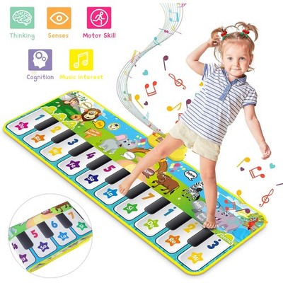 Kinder Klaviermatte Baby Musikmatte Spielzeug Musik Tanzmatte 10 Klaviertasten