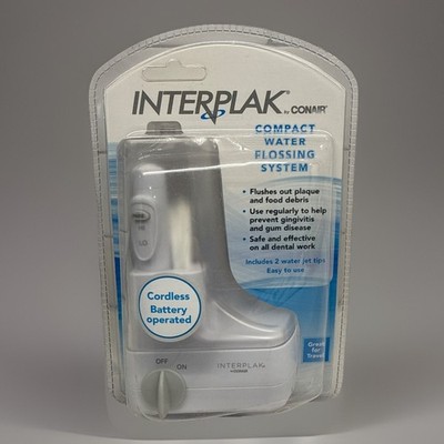 Interplak by Conair Compact Dental Water Jet Pick Flossing System WJX01 New