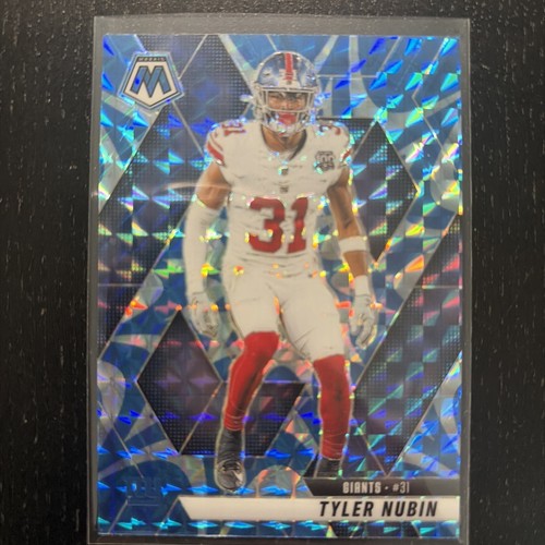 TYLER NUBIN 2025 PANINI MOSIAC BLUE PRIZM CASE HIT SSP #87 NEW YORK GIANTS