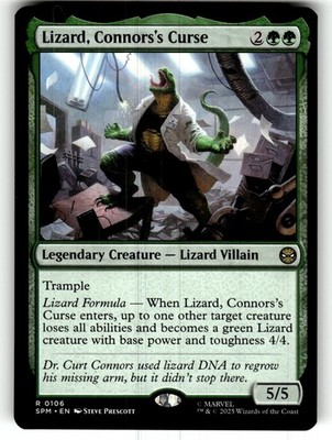 MTG Magic The Gathering Marvel's Spider-Man Card #106 Lizard, Connors's Curse