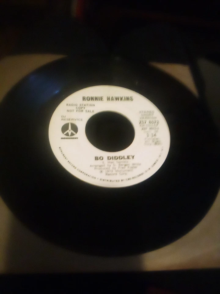 Ronnie Hawkins ROCK-A-BILLY45(MONUMENT8573) Bo Diddley (stereo) (mono) EX  PROMO - Image 4 of 4